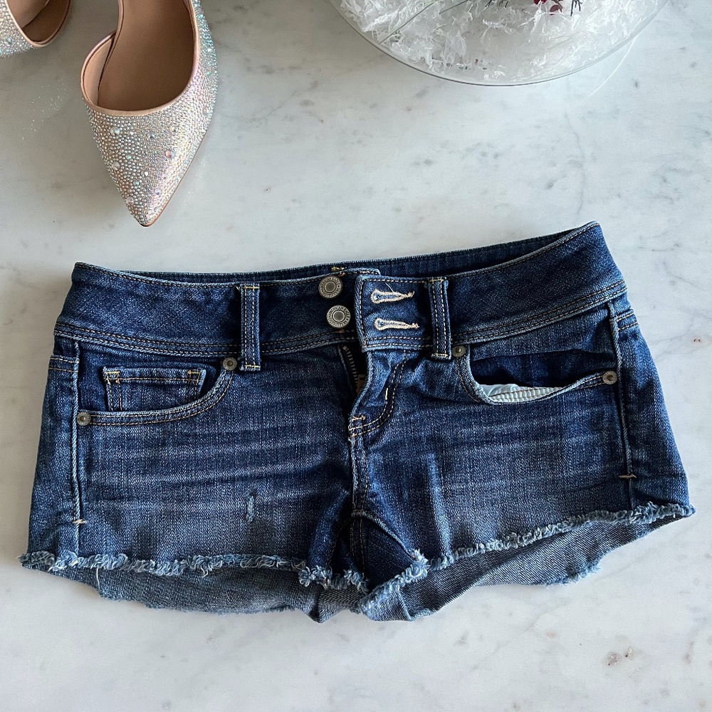 American Eagle Denim Shorts Size 0